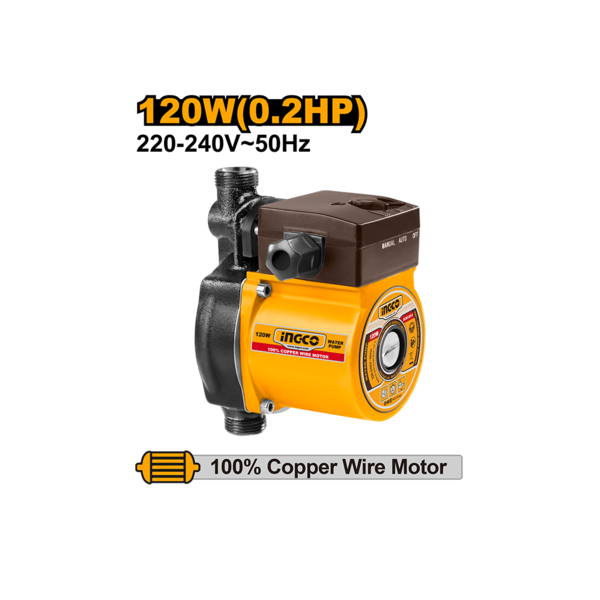 INGCO WATER PUMP CIRCULATING MAX FLOW 23L\MIN TEMP 110 º C