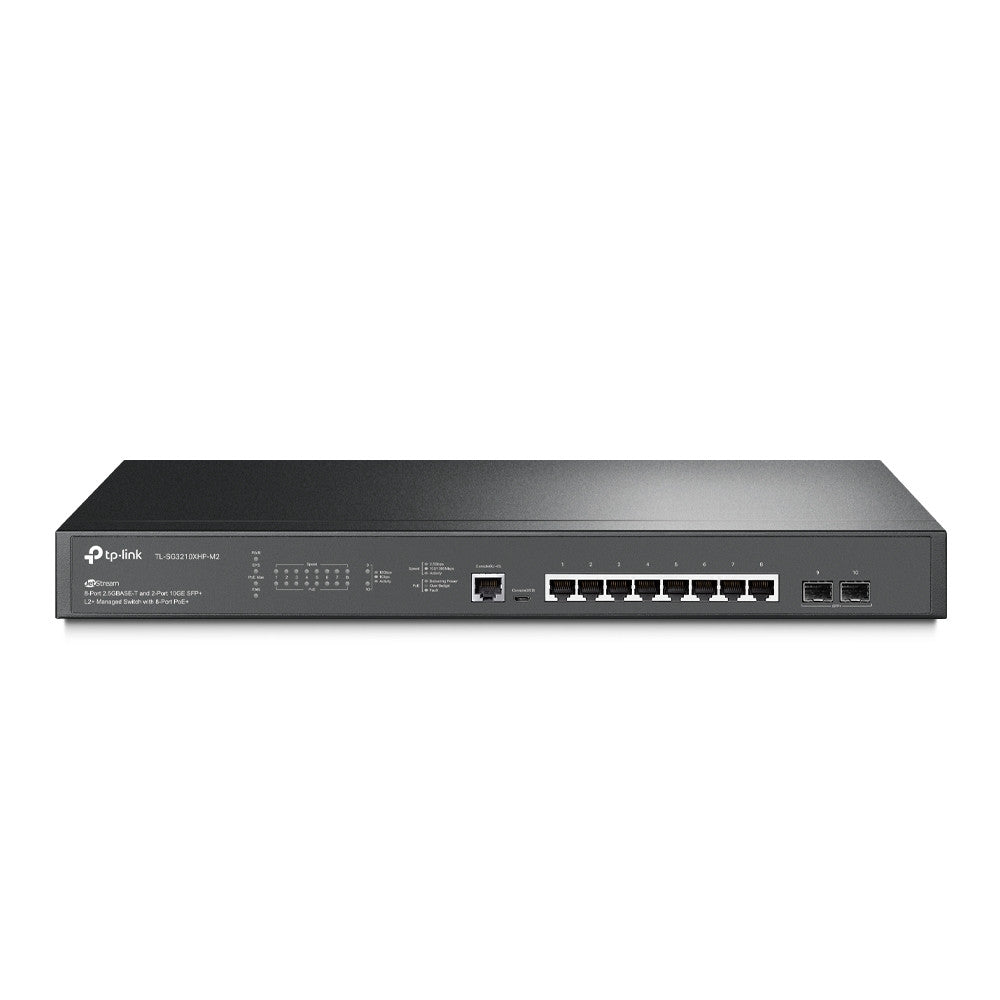 TP-Link JetStream 8-Port 2.5GBASE-T and 2-Port 10GE SFP+ L2+ Managed Switch with 8-Port PoE+ (SG3210XHP-M2) NS-TP-SG3210XHP-M2( UN)