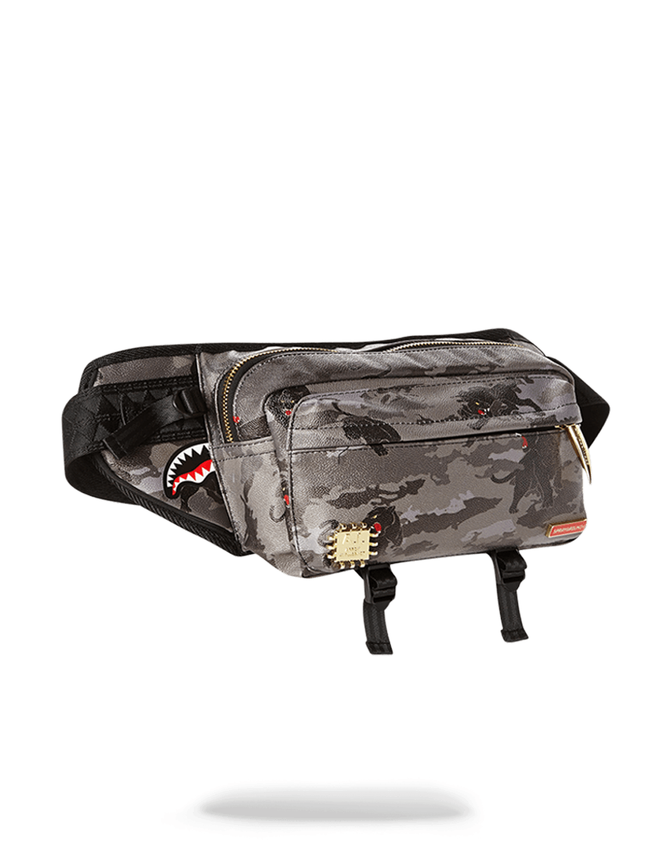 BLACK PANTHERA CAMO CROSSBODY