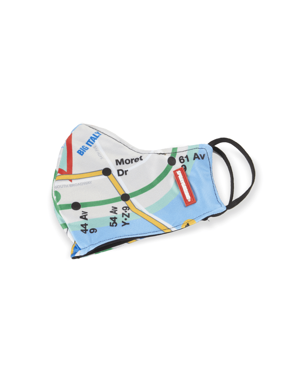 NYC SHARK MAP MASK (FORM-FITTING)