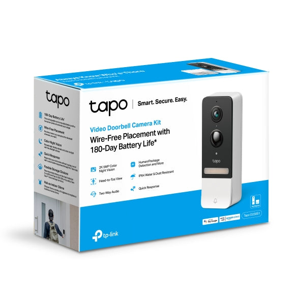 TP-Link Tapo Smart Battery Video Doorbell (D230S1)