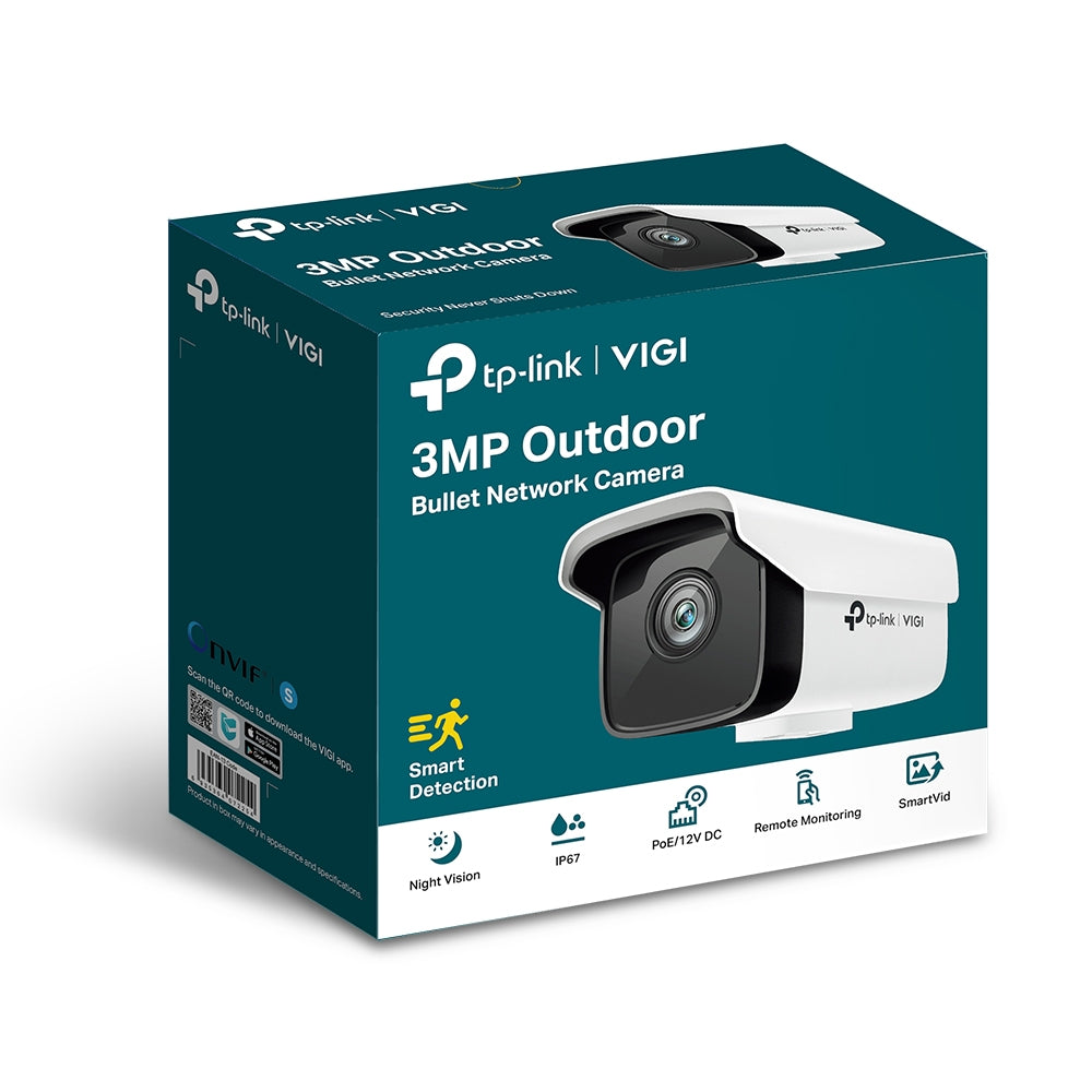 TP-Link 3MP Outdoor Bullet Network Camera VIGI C300HP-4(UN)