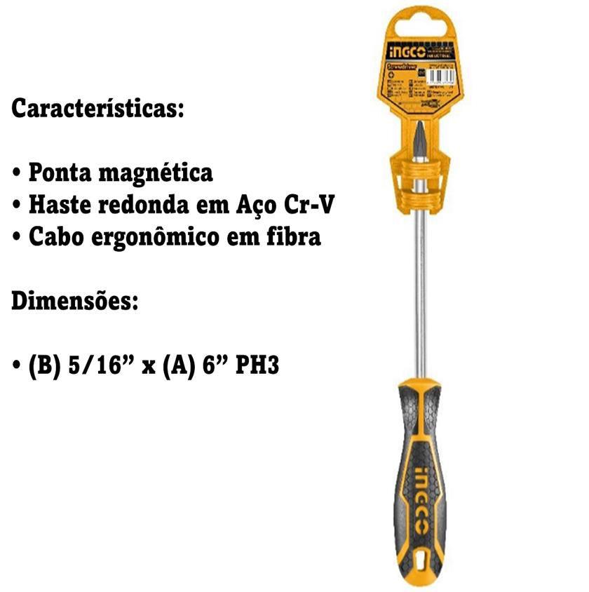 INGCO SCREWDRIVERS PHILLIPS