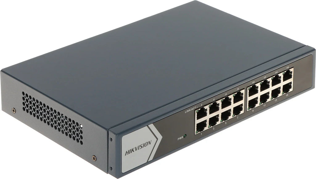 Hikvision 16 Port Gigabyte RJ45 Steel Case DS-3E0516-E DS-3E0516-E