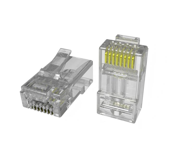 Hikvision RJ45 Plug for Cat6, Cat 6A Gold-Plated DS-1M6AUA DS-1M6AUA