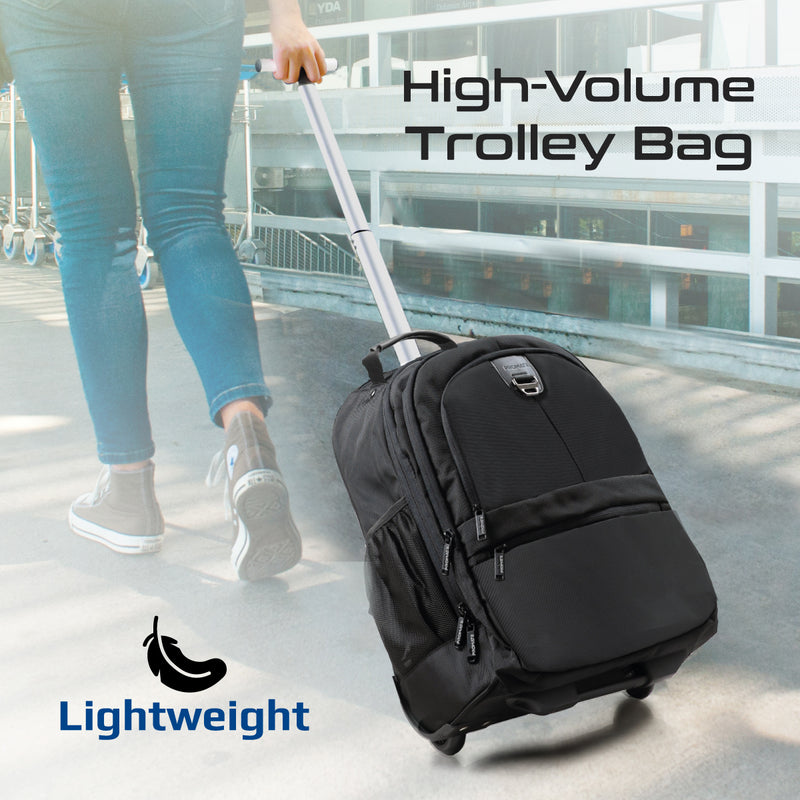Promate COMPACT-TR Large Capacity Trolley Bag with Multiple Compartments for 15.6” Laptops PRO-BG-COMPACT-TR