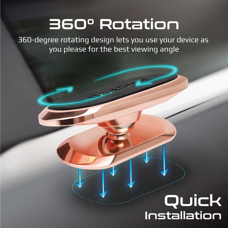 Promate 360° Anti-Slip Magnetic Mount (MAGNETTO-3.ROSEGOLD) PRO-CH-MAGNETTO-3.ROSEGOLD