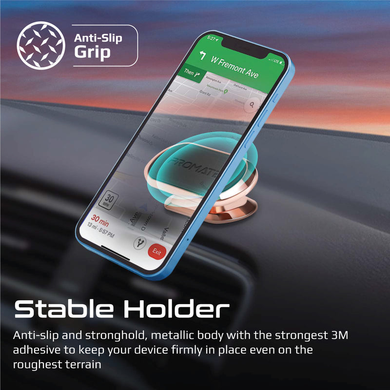 Promate 360° Anti-Slip Magnetic Mount (MAGNETTO-3.ROSEGOLD) PRO-CH-MAGNETTO-3.ROSEGOLD