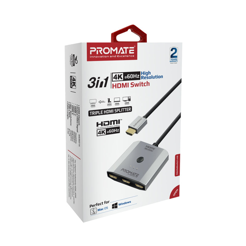 Promate MediaSwitch-H3 PRO-CABLE-MEDIASWITCH-H3