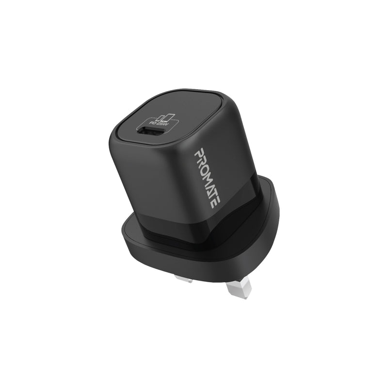 Promate POWERPORT-25AC.UK-WT 25W Power Delivery USB-C Wall Charger PRO-CH-POWERPORT-25AC.UK-WT