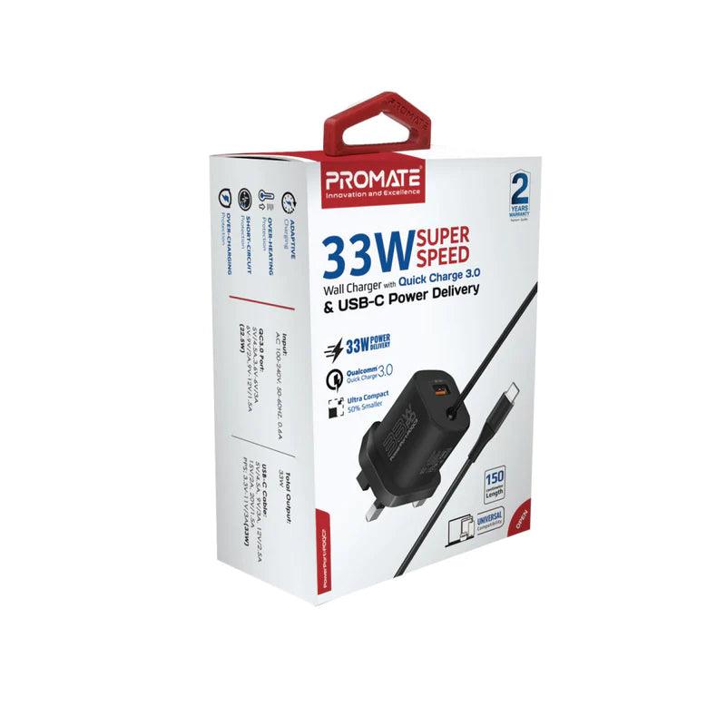 Promate POWERPORT-PDQC3.UK-BK PRO-GFT-POWERPORT-PDQC3.UK-BK