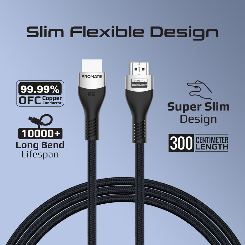 Promate HDMI Cable 3meters (PRIMELINK8K-300) PRO-CABLE-PRIMELINK8K-300