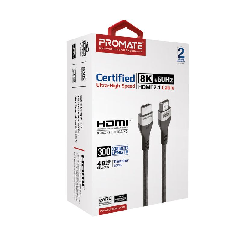 Promate HDMI Cable 3meters (PRIMELINK8K-300) PRO-CABLE-PRIMELINK8K-300