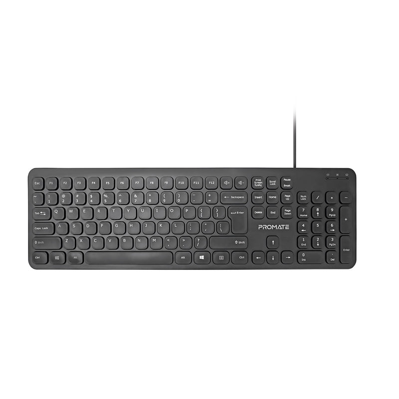 PROMATE EASYKEY-4 Ultra-Slim Quiet Key Wired Keyboard PRO-KB-EASYKEY-4.EN