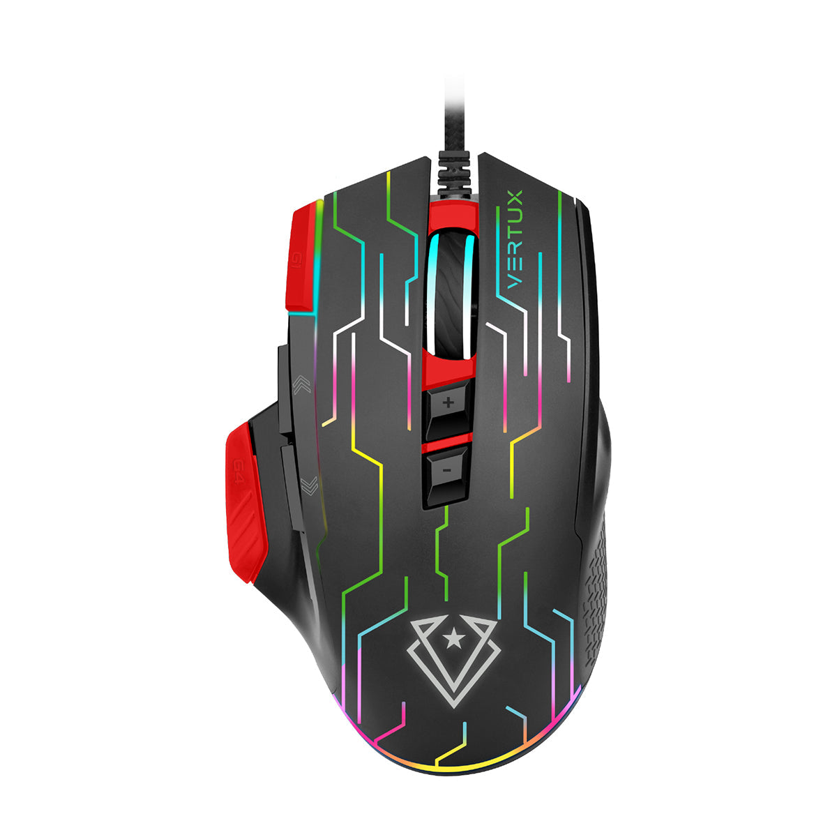 Vertux Superior Quick Performance Wired Gaming Mouse KRYPTONITE.RED PRO-MU-KRYPTONITE.RED