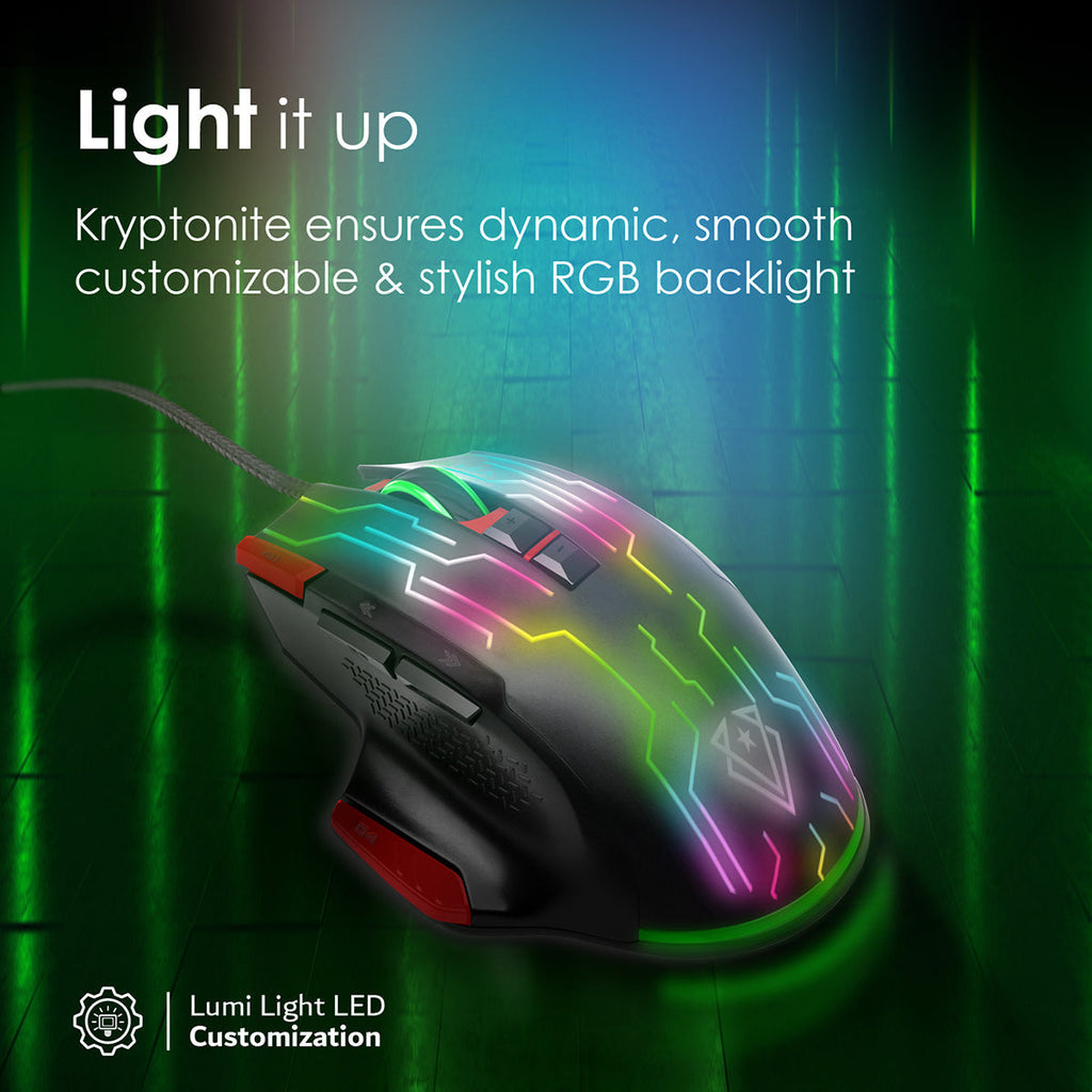 Vertux Superior Quick Performance Wired Gaming Mouse KRYPTONITE.RED PRO-MU-KRYPTONITE.RED