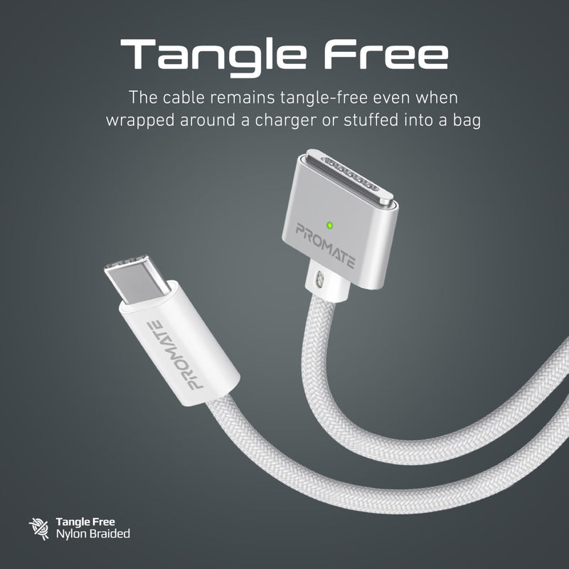 Promate High Tensile Strength 140W USB-C to MagSafe 3 Charging Cable for MacBook (MAGCORD-140PD) PRO-CABLE-MAGCORD-140PD