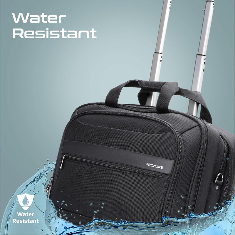 Promate PERSONA-TR Versatile Travel Trolley Bag for 16” Laptop with Multiple Compartments PRO-BG-PERSONA-TR
