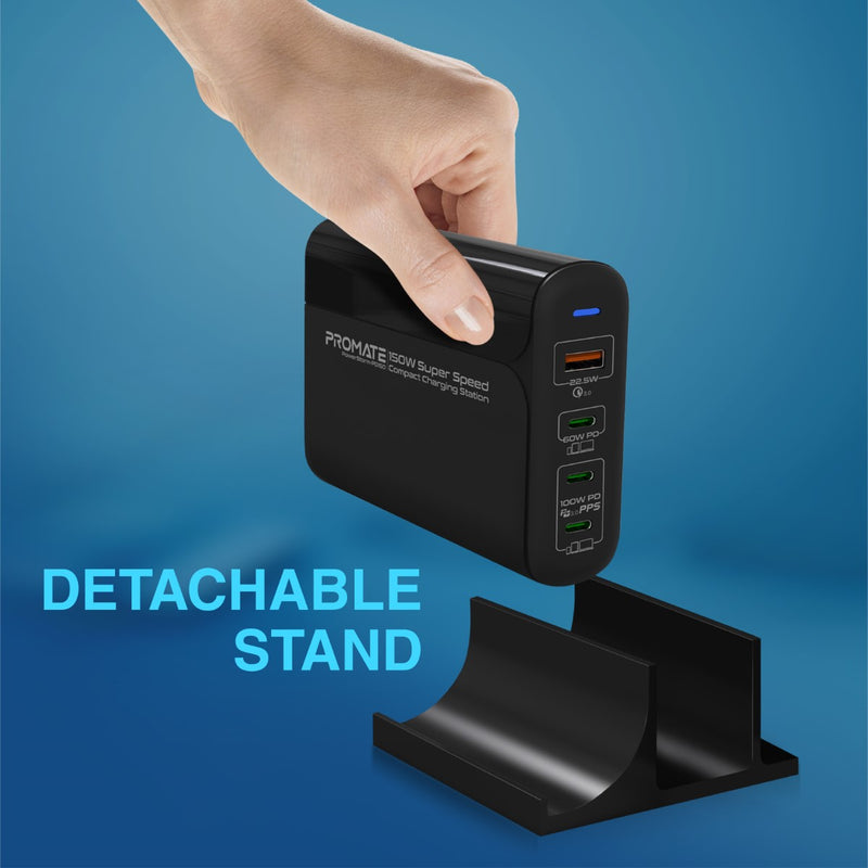 Promate Wall Socket Charger 150W Super Speed Compact Charging Station PowerStorm-PD150 PRO-CH-POWERSTORM‐PD150.UK
