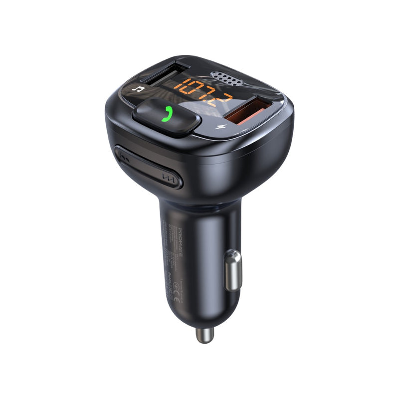 Promate Car FM Transmitter Kit with Handsfree & Quick Charge 3.0 (SMARTUNE-4) PRO-CAR-SMARTUNE-4