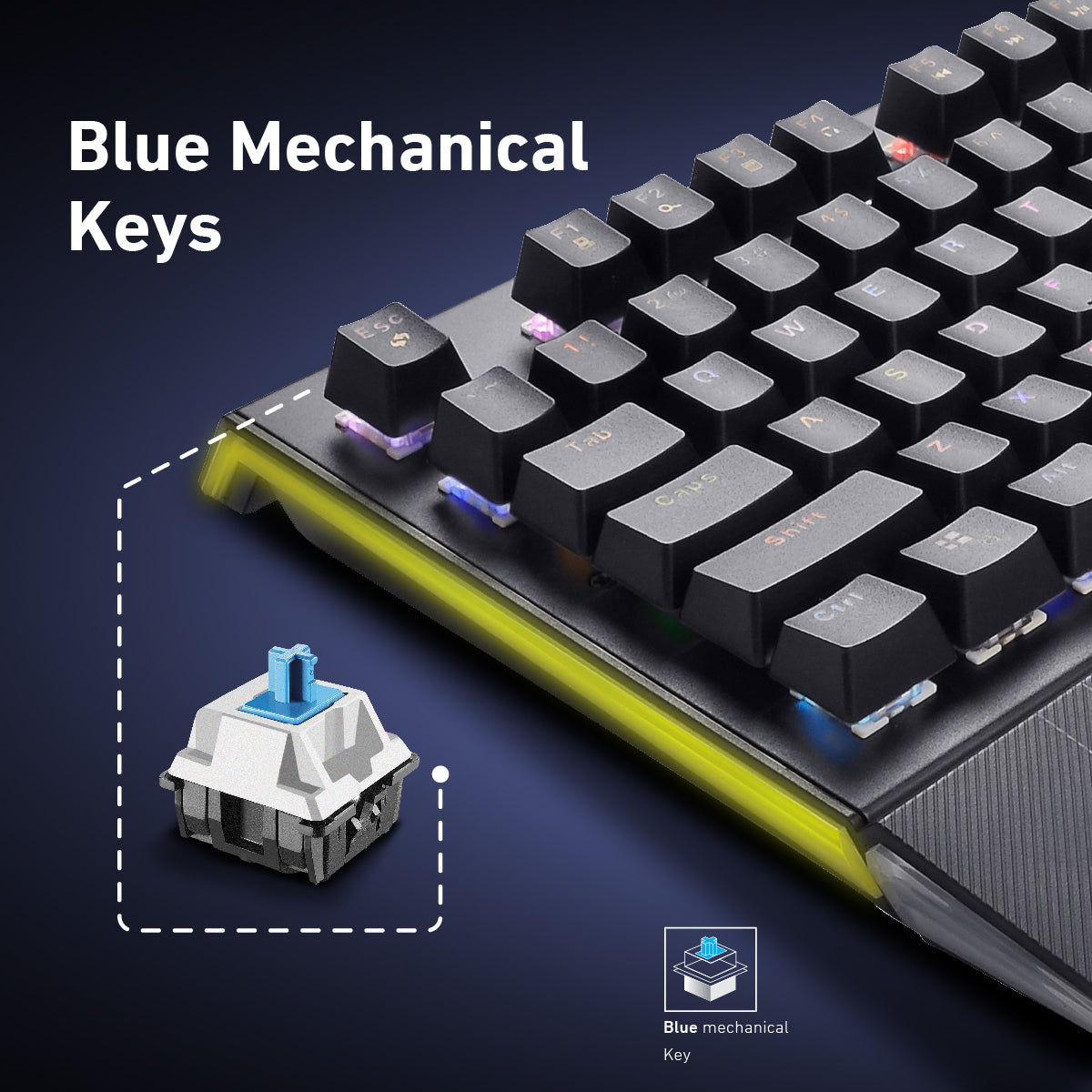 Vertux Pro-Gamer Mechanical Wired Gaming Keyboard (TOUCAN.EN) PRO-KB-TOUCAN.EN