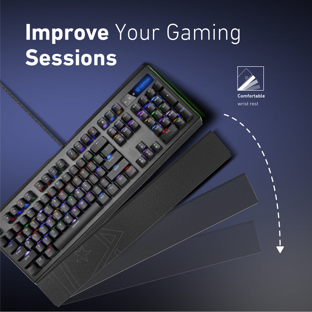 Vertux Pro-Gamer Mechanical Wired Gaming Keyboard (TOUCAN.EN) PRO-KB-TOUCAN.EN