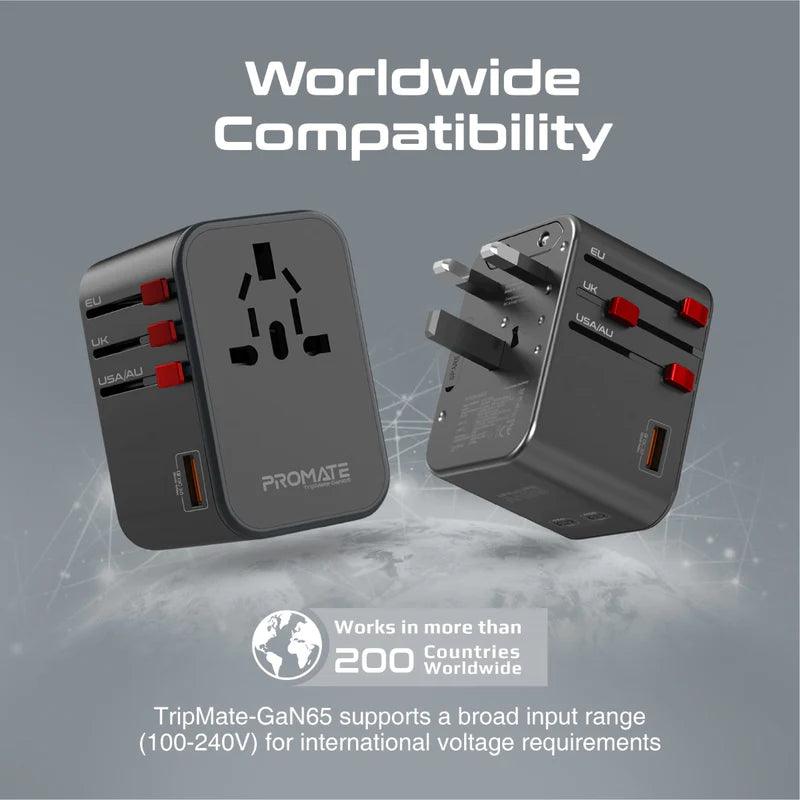 Promate Tripmate-GAN65 PRO-CH-TRIPMATE-GAN65