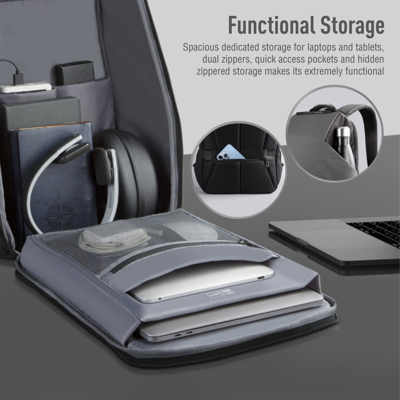 Promate 15.6" Urban Styled EcoPakt Travel Backpack URBANPACK-BP.GREY PRO-BG-URBANPACK-BP.GREY