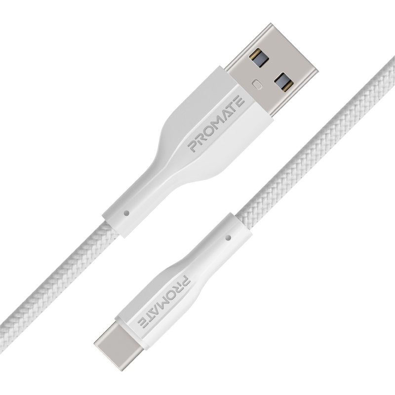 Promate Super Flexible Data and Charge USB-C Cable (XCord-AC-WHITE) PRO-CABLE-XCORD-AC.WHITE