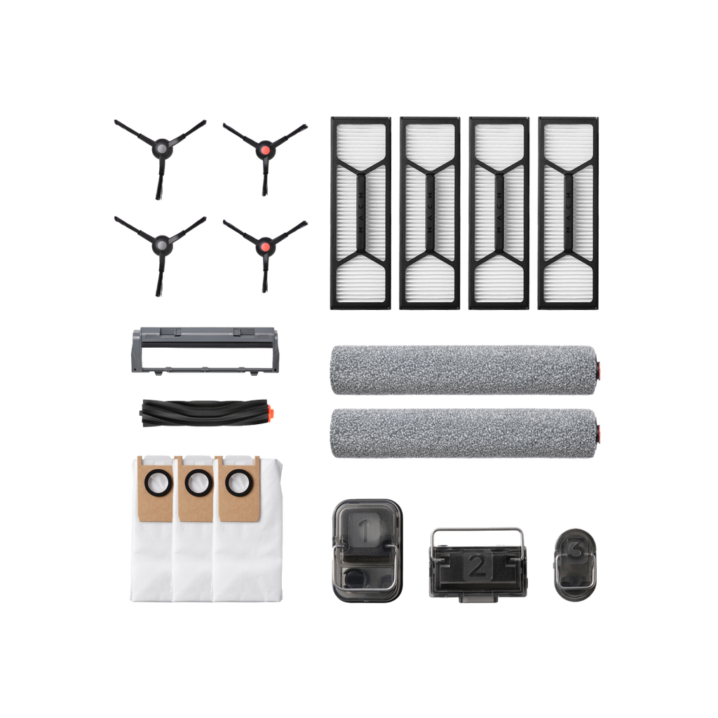 eufy Half Year Combo: Rolling Brush & Brush Guard x1 High-Performance Filter x4 Side Brush x2 Rolling Mop x2 Dirty Water Reservoir Filter x1 Dust Bag x3, For S1 Pro T29C2001