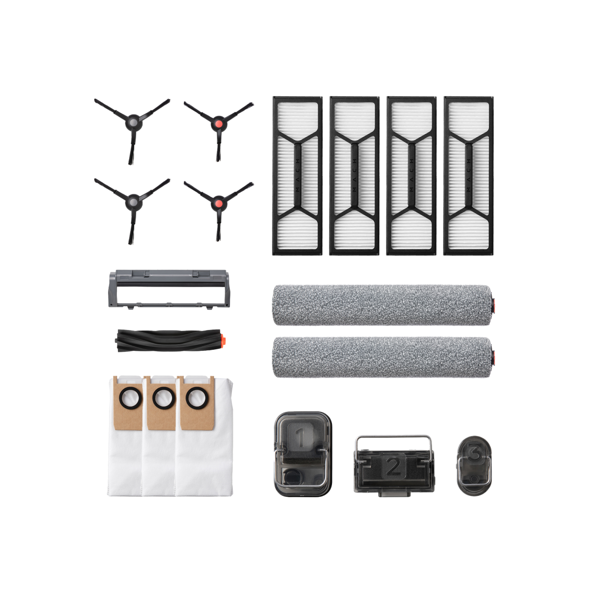 eufy Half Year Combo: Rolling Brush & Brush Guard x1 High-Performance Filter x4 Side Brush x2 Rolling Mop x2 Dirty Water Reservoir Filter x1 Dust Bag x3, For S1 Pro T29C2001