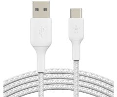 BELKIN BRAIDED USBC-C 2.0 100W CABLE 2M, WHITE CAB014BT2MWH