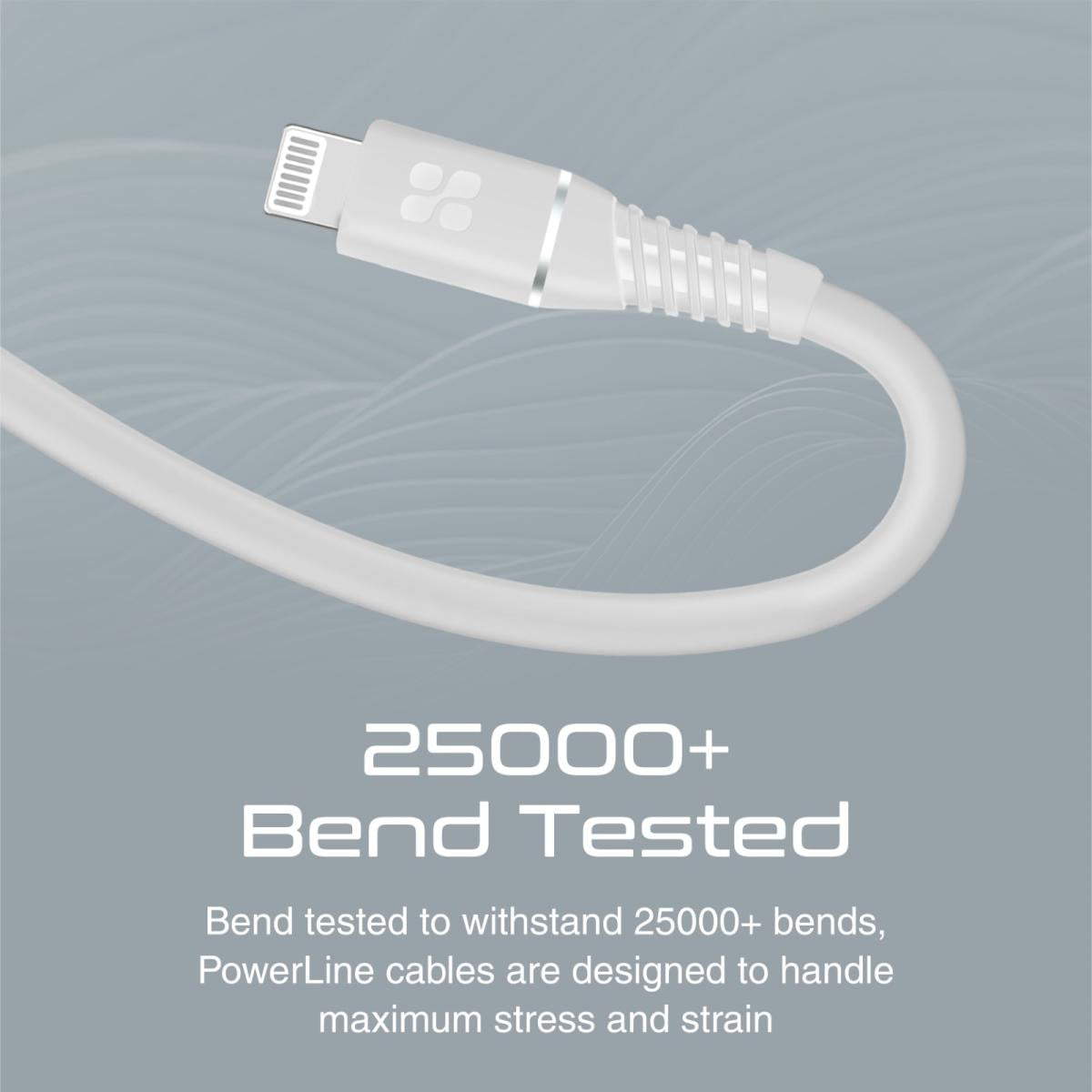 Promate 20W Power Delivery USB-C To Apple® Lightning Connector Cable (PowerLine-Ci120-WHITE) PRO-CABLE-PowerLine-Ci120.WHITE