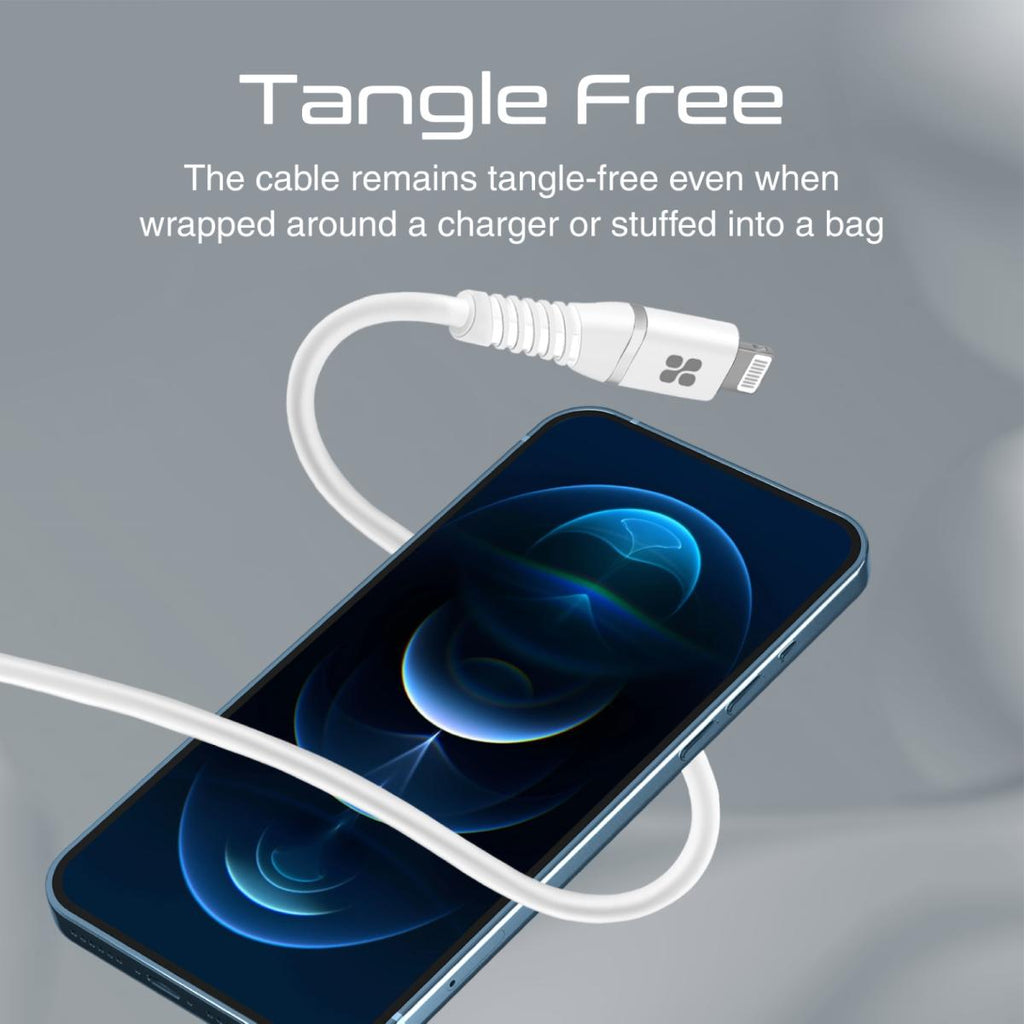 Promate 20W Power Delivery USB-C To Apple® Lightning Connector Cable (PowerLine-Ci120-WHITE) PRO-CABLE-PowerLine-Ci120.WHITE