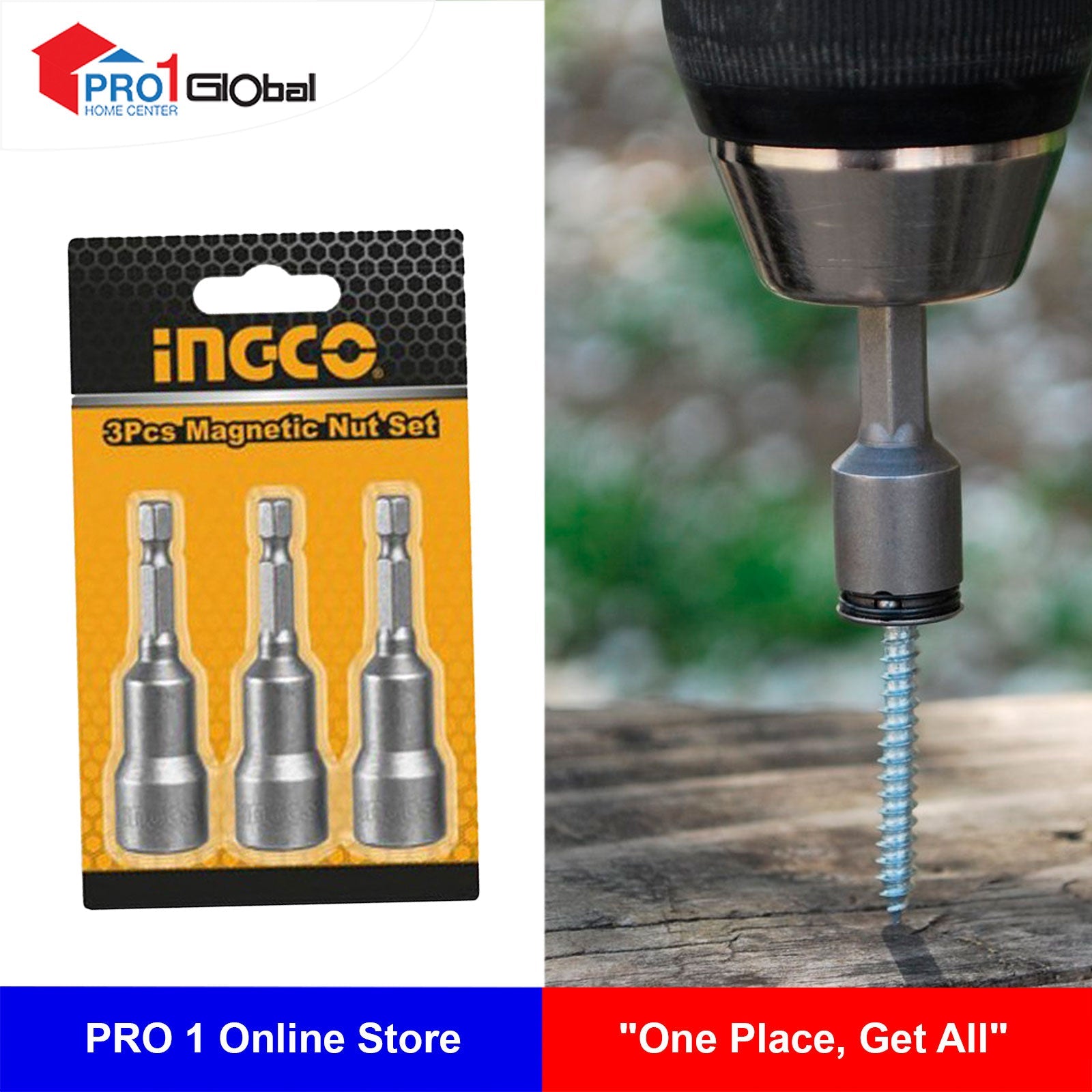 INGCO MAGNETIC NUT SET