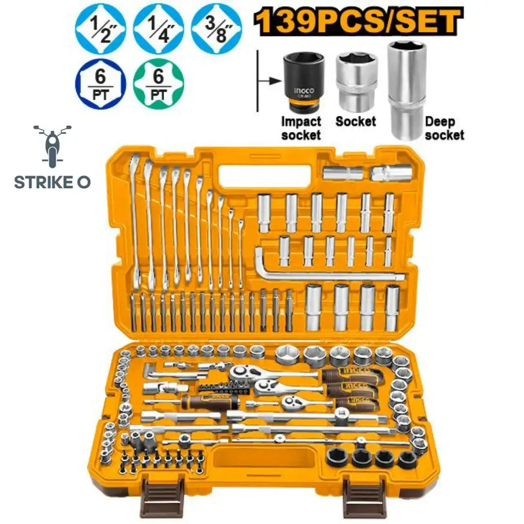 INGCO COMBINATION TOOLS SET OF 139 PCS