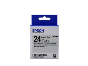 EPSON LABEL CARTRIDGE MATTE LK-6SBE BLACK/MATT SILVER 24MM (9M)