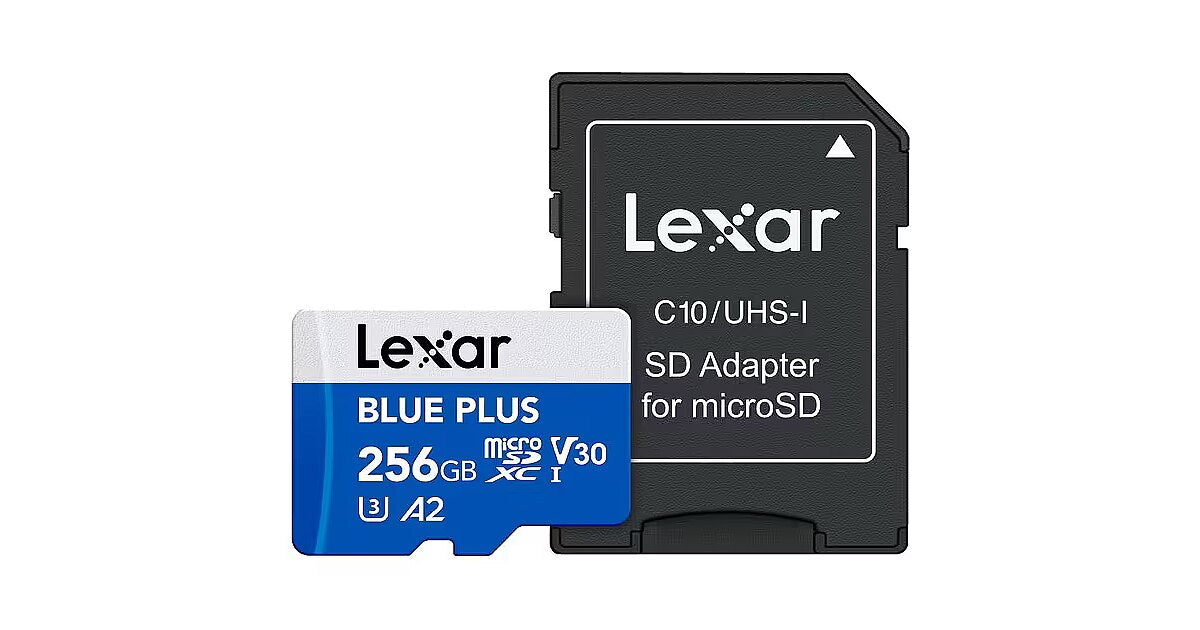 Lexar Blue Plus A2/V30 256GB microSDXC UHS-I Card LMSBLPL256G-BNANG