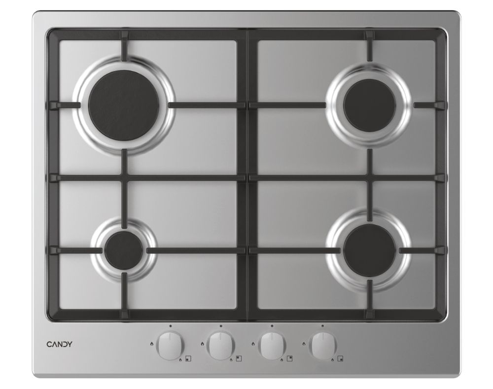 Candy 60cm Gas Hob - Stainless Steel CHG6BRX-LPG
