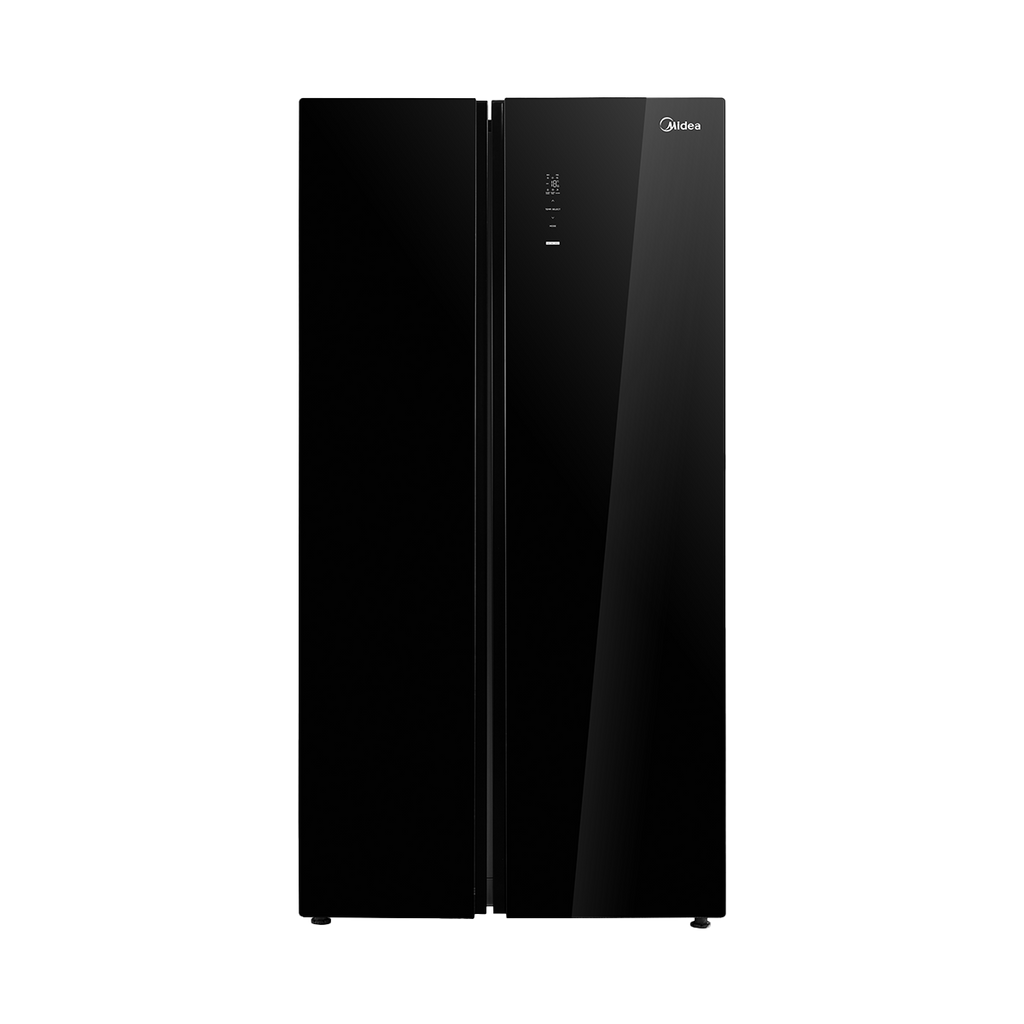 MIDEA SBS REFRIGERATOR 510L FRONT BLACK GLASS FINISH (HC-689WEN) MDRS710FGF22