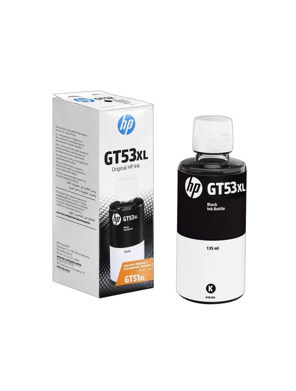 HP GT53XL 135ml Black Original Ink Bottle