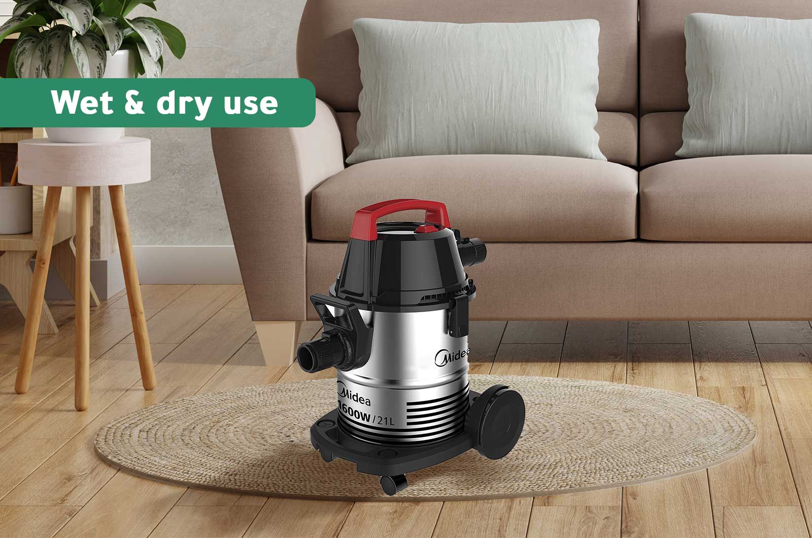 MIDEA VACUUM CLEANER WET & DRY (VTW21A15T)