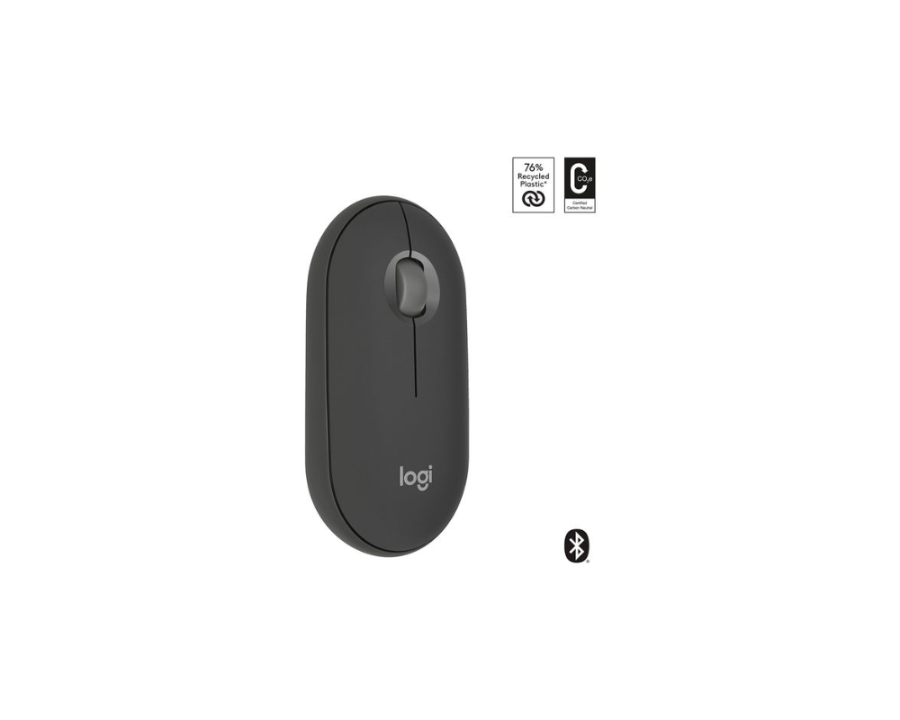 Logitech M350S Pebble 2 Bluetooth Mouse - Tonal Graphite - DONGLELESS