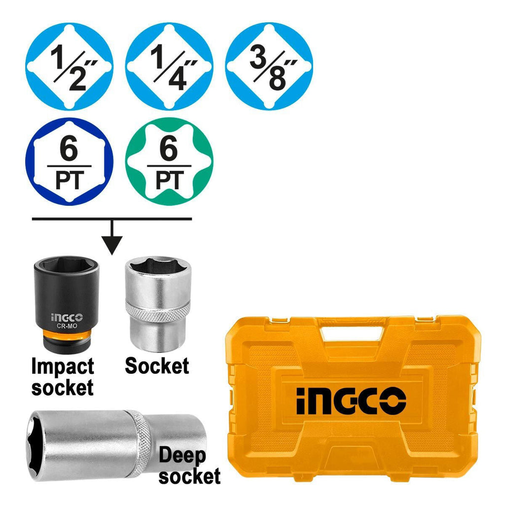 INGCO COMBINATION TOOLS SET OF 139 PCS