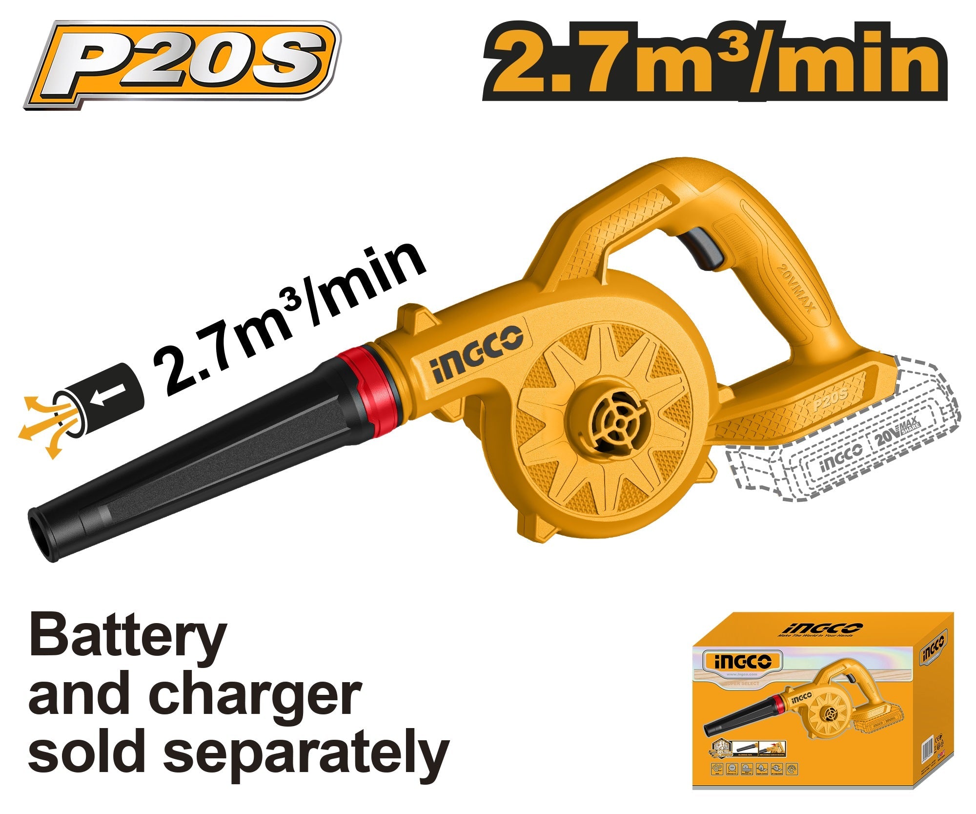 INGCO CORDLESS BLOWER