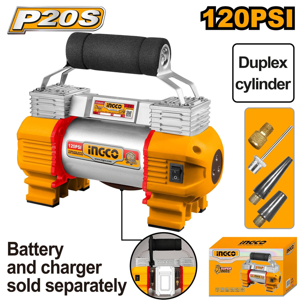 INGCO CORDLESS AUTO AIR COMPRESSOR CACLI2026