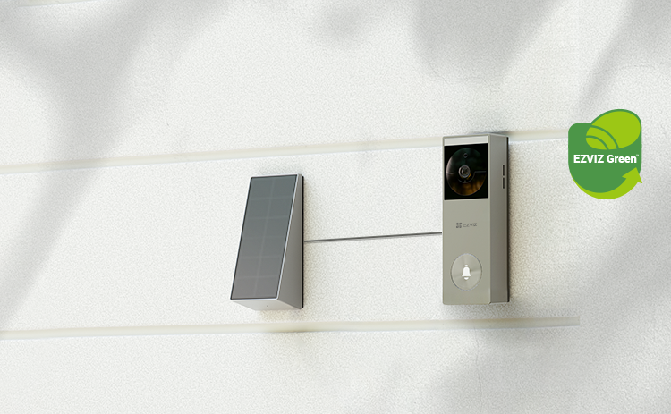 EZVIZ Battery-Powered Video Doorbell Solar Panel 2K 3MP