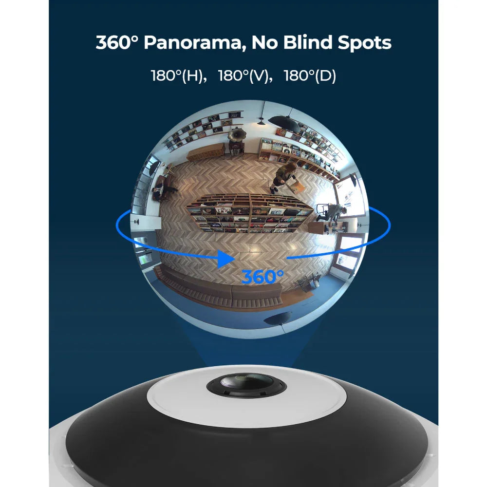 Reolink Fisheye Series FE-W-W 6MP 360° Panorama, 2.4/5GHz WiFi Indoor Security Camera
