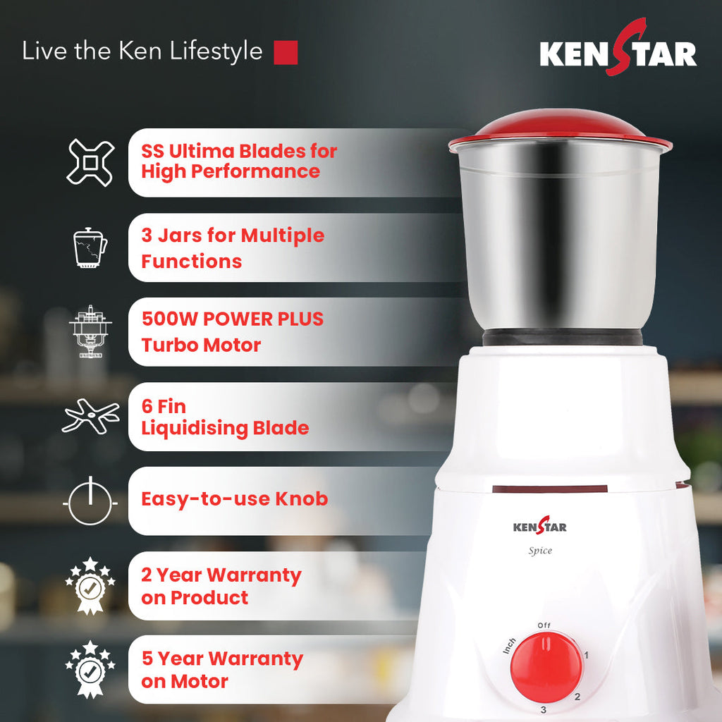 KENSTAR MIXER GRINDER SPICE 500W