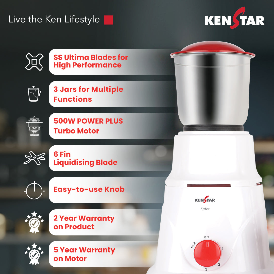KENSTAR MIXER GRINDER SPICE 500W